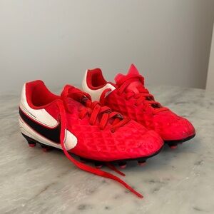 Nike Red and Black Sneakers Sleek Design